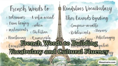 French Words to Building Vocabulary and Cultural Fluency